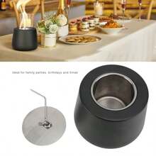 POCREATION Tazón de fogata de Mesa, Mini Table de Mesa Personal Firepit Place sin Humo Burning Negro Portable Tope de Chimenea de Chimenea para al Aire Libre en Interiores - como en la imagen - Ver 5
