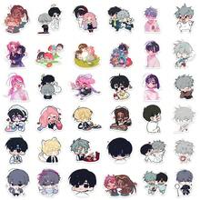 80 piezas de pegatinas impermeables y duraderas con forma de personajes de anime lindos, adecuadas para la decoración personalizada de botellas de agua, portátiles y manualidades DIY - Multicolor - Ver 3