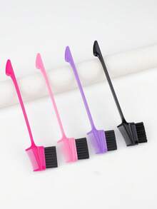 2pcs Edge Control Brushes, Suitable For Hair Edge And Eyebrow Styling In Women,Special For Real Hair Wigs - Multicolor - View 2