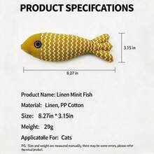 1PC Catnip Filled  Fish Shaped Cat Toy With Crinkle Sound, Interactive Cat Chew Toy For Indoor Cats, Soft Plush Kitten Teething Toy For Biting Hunting Playtime Gift Giving 1PC Catnip Filled  Fish Cat Toy, Interactive Crinkle Chew Toy For Indoor Cats Kittens - Đỏ (Cá bạc hà đỏ) - Xem 6