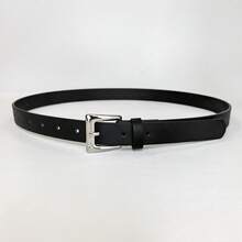 1 chiếc thắt lưng đen kiểu dáng tối giản với khóa bạc dành cho nữ, thích hợp cho phong cách thường ngày. - Nhiều màu - Xem 2