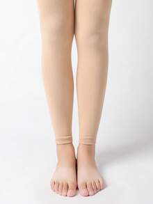 Solid Thermal Lined Leggings, Cozy - Apricot - View 9