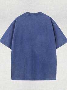 WOCKYYE  230g Washed, Moon And Stars Accompanied By Printed-Shirts, High-Quality Batik Cotton Vintage Fashion-Shirts, Beach Essential, Men's Summer-Shirts, Holiday Gifts, Gifts. - 寶藍色 - 查看 2