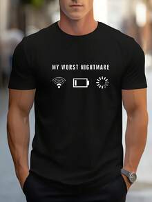 ¡Exclusivo para Gamers!Camiseta Divertida "Un Día Perfecto", que muestra la vida cotidiana de los gamers - Negro - Ver 1