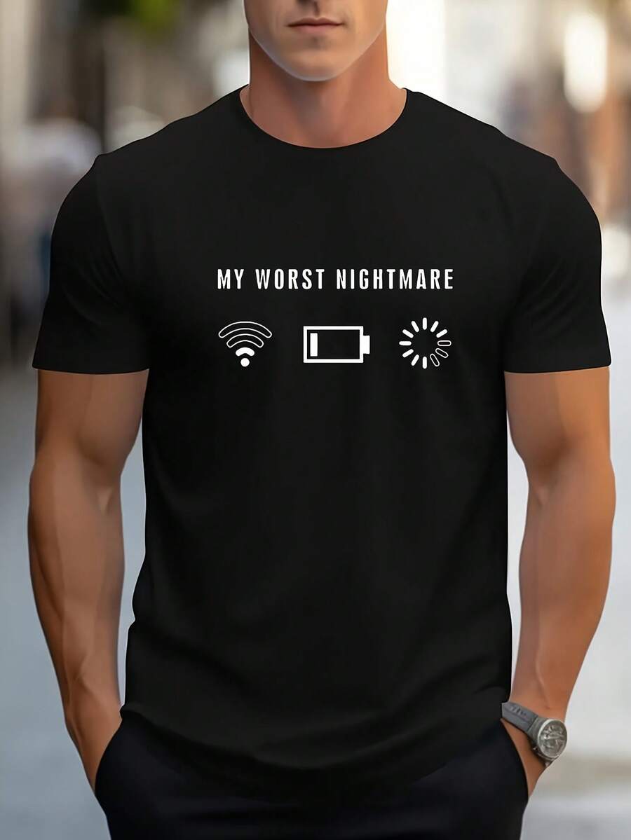 ¡Exclusivo para Gamers!Camiseta Divertida "Un Día Perfecto", que muestra la vida cotidiana de los gamers - Negro - Ver 1
