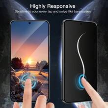 1pc Anti-Spy Tempered Glass Screen Protector With Auto Dust Removal, Fit For Samsung Galaxy S25 6.2 Inch, Full Coverage Anti-Peeping Tempered Glass Film, Bubble-Free Installation, 9H Hardness, Ultrasonic Fingerprint Unlock, Includes Installation Kit, Compatible With Phone Case - Black - View 2