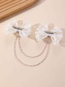 Hair Clips - White - View 4