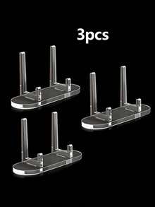 3pcs/2pcs/1pc Upgraded Acrylic Card Display Stand, Card Storage Display Rack And Coin Display Stand, Single Badge Storage Rack, Acrylic Commemorative Coin Ribbon Transparent Peripheral Sign Holder, Transparent Plastic Desktop Stand, Also Suitable For Displaying Magnetic Cards, Challenge Medals, Baseball Cards, Collectible Cards, Sports Cards And For Trade Shows - Transparent - View 12