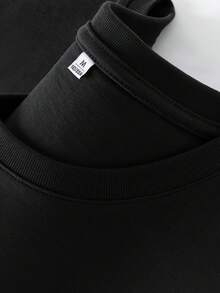 Camiseta de manga corta de talla grande para mujer , nueva ropa de verano popular para mujer de talla grande, corte holgado, 100% algodón puro, suave - fácil de usar, lavar y cuidar. - Negro - Ver 3