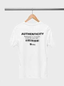 Aveloz Authenticity Men's T-Shirt, Comfortable, 100% Cotton - 白色 - 查看 3