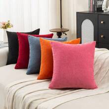 1/2pcs Vintage Polyester Knitted Throw Blanket With Zipper, Machine Washable, Geometric Pattern Decor For Sofa, Bed, Dining Table, Home Office - Red - View 10