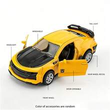4pcs Alloy Car Model Toys, Realistic Sports Car Set With Openable Doors, Suitable For 3-6 Years Old Boys And Girls Gift - Multicolor - View 4