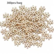 200/300 hạt CCB hình bông tuyết, hạt nối mạ điện tối giản, vật liệu làm trang sức vòng cổ, vòng tay thủ công, hạt đệm tự làm. - Miếng đệm bông tuyết - Xem 9