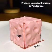Jumbo Cheese Cube Stress Ball Big Cheese Shapeable Squeeze Ball Non-Bounce Fidget Toy ASMR Sensory Anti-Stress Gift -Cheese Flour Handmade Ball Squishy - 7cm Ultra-Thin TPR Shapeable Stress Relief Toy, Soft & Chewy Texture Venting Pressure Reducing - Multicolor - View 13