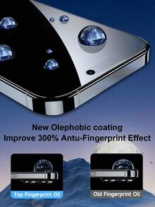 3pcs - [Tempered Glass Privacy Screen Protector] Effectively Limits Side Vision In Confined Spaces Like Elevators, Airplane Cabins, Or Hospital Waiting Areas, Preventing Unintentional Viewing Of Screen Content By Nearby People. The Tempered Glass Layer Provides Basic Scratch Protection. - Black - View 3