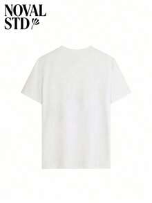1 Piece Of Women's Casual Cotton T-Shirt, Short Sleeve, Round Neck, Regular Hem And "La Dolce Vita" Print, A Modern Top For Everyday Wear. 180g 100% Cotton. - 白色 - 查看 4