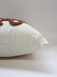 1件極簡波希米亞風人造毛皮枕套，45*45cm，居家沙發裝飾靠墊套，公寓枕套，床上用品配件 - 棕色 - 查看 2