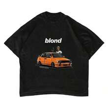 Summer Outfit For Women Viral T-Shirts, Stylish Blond T-Shirt For Women, 100%Cotton, Classic Casual Cut, All-Match Everyday Style, Great For Summer Street Wear, Festival Outfit - 黑色 - 查看 6
