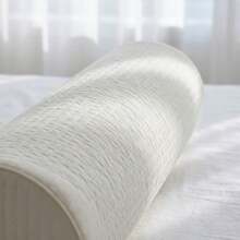 1 pièce Oreiller cylindrique, rayures verticales, oreiller en mousse longue, tissu brossé extrêmement doux et confortable. Oreiller de fauteuil pour le soutien du cou, polyvalent, convient pour les lits, les canapés, les chambres à coucher et les salons. - Beige - Voir 5