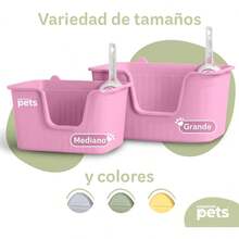 ESQUIMAL Cat Litter Box With Scoop, High Walls (Gray, Large) - 粉紅色的 - 查看 6