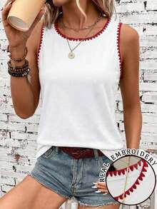 LUNE Camiseta sin mangas de cuello redondo 95% casual y cómoda para mujer - Multicolor - Ver 1