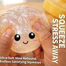 1pcs 8.5cm Dumpling Squishies Stress Relief Balls, Handmade Squeeze Fidget Toys With Steamer Storage Case, Soft TPR Slow Rebound Big Bun Squishy, Realistic Food Shaped Sensory Squeeze Toy, Anxiety Relief & Focus Decompression Prop, - 藍色 - 查看 3