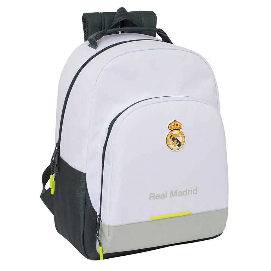 Real Madrid 皇家馬德里幼兒園背包,25/26 碼套裝,可適配拉桿箱(不含拉桿箱),主隔層帶拉鍊,帶證件卡槽,頂部提手,兒童尺寸,1 英寸加固底部 - 免費送貨 ✅ 西班牙大陸 24/48 小時送達 - 選項7 - 查看 1