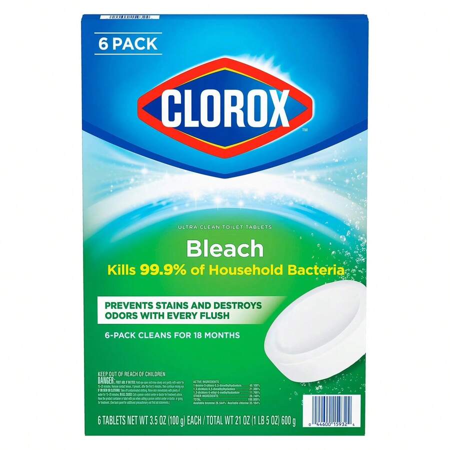 Clorox Ultra Clean Tablets Toilet Bowl Cleaner, 6 Ct., 3.5 Oz. - 固體 - 查看 1