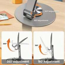 1pc Universal Metal Phone/Tablet Stand, Non-Slip Silicone Base Stable, 360° Rotation & Multi-Angle Adjustment, Metal Material Durable, Fits Phones & Tablets, Suitable For Students, Office Workers, Live Streamers, Binge Watchers, Home, Office, Live Streaming, Video Calls, Streaming, Practical Housewarming Gift, Random Color - Multicolor - View 10