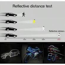 Reflective Protective Sticker For Car, Motorcycle, Bike, 1cm*8m, Yellow - Black - View 8