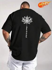 100% Algodón Premium 180g .¡Oferta Especial!Playera.Camiseta única Y2K con diseño de flor de loto que simboliza paz y armonía elige ser amable complemento perfecto para cualquier outfit moderna y atractiva ideal para los amantes de la moda que buscan destacar su estilo mexicano y contemporáneo Camiseta Streetwear Unisex Ideal para Conciertos y Regalo - Negro - Ver 6