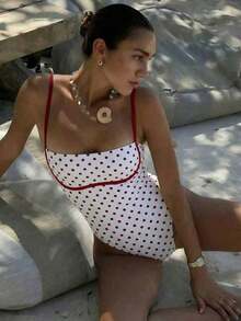 Nuevo mono azul marino sin tirantes, sólido, casual, sexy y elegante para mujer de, adecuado para la playa, vacaciones, fiestas y citas - Multicolor 4 - Ver 1
