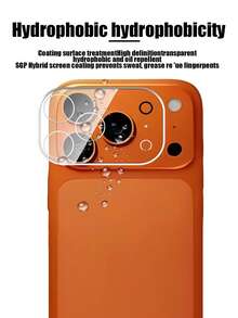 MIGAE 1pc Full Coverage Camera Lens Protector Film, Suitable For IPhone 17/16 Pro Max/17 Air/15/14/13/12/11, Accessory Rear Lens Glass - Clear - View 4