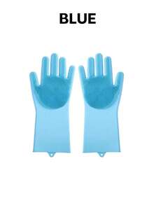 1/2 This Product Is Made Of Silicone And Is Heat-Resistant. It Is Designed To Be Worn When Bathing Cats And Dogs, And Can Also Be Used For Washing Dishes And Cleaning. It Is A Household Kitchen Item As Well As A Pet Product, Offering Multiple Colors. - Multicolor - View 14