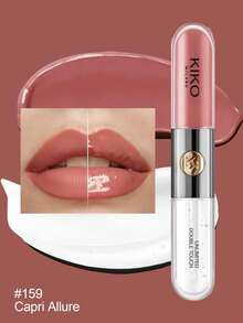 KIKO Milano 159 UDT 中国限量版 '25 双头持久液体唇膏，24 小时粉底 + 亮泽两步式，防晕染防水丝绒妆效 + 镜面光泽，持妆 16 小时，滋润舒适，意大利制造，2025 中国独家发售，节日/母亲节礼物，6 毫升/0.2 液盎司 - 159 - 查看 3