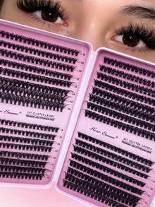 640 Clusters False Eyelashes Set, (30D+40D+50D+60D Mixed Pack), D Curl Eyelash Extension Set, Includes Glue, Sealer, Remover And Eyelash Extension Tools Accessories, Let You Easily Create Professional Eyelash Styles At Home, Essential False Eyelashes Set For Women's Makeup, Create Gorgeous Makeup Look, Suitable For Daily Use, Travel, Beginner, Wedding, Date, Party, Holiday And Other Occasions, Also Great Gift For Christmas/Halloween/Back To School Season. - 粉色 - 查看 2