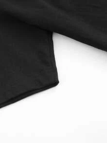 1 Piece Of Stylish Men's Crew Neck T-Shirt With Anime Letter Print. | Simple, Comfortable, And Breathable Design, Suitable For Casual Daily Wear, Showcasing A Natural And Elegant Style. A Must-Have For Summer Parties. Local Shipping Available. T-Shirts - 黑色 - 查看 4