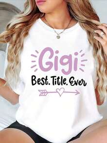 GIGI Element Women's Short Sleeve T-Shirt - Casual Summer Blouse With Semi-Sheer Round Neck And Geometric Pattern, Machine Washable - Top For Casual Outfits And Layering - Stylish - White - View 1