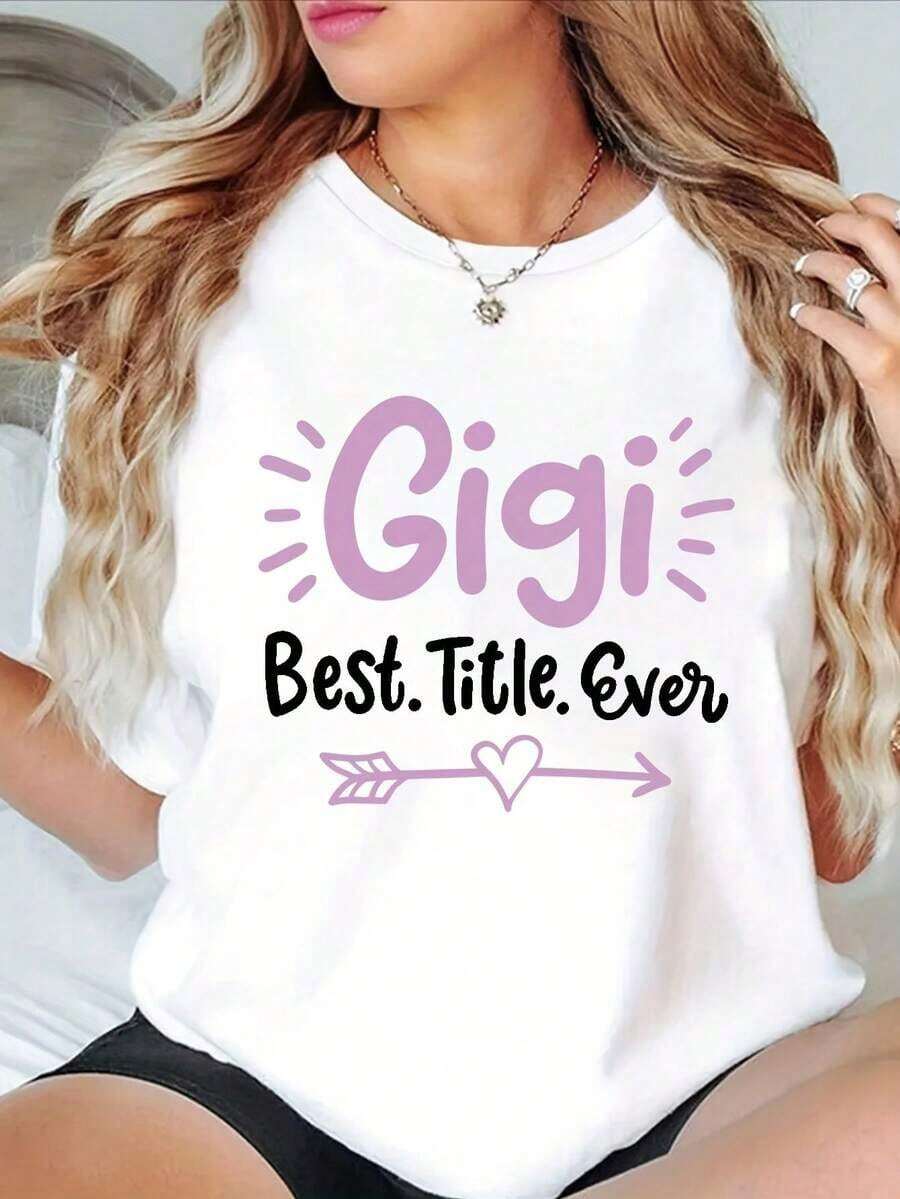 GIGI Element Women's Short Sleeve T-Shirt - Casual Summer Blouse With Semi-Sheer Round Neck And Geometric Pattern, Machine Washable - Top For Casual Outfits And Layering - Stylish - White - View 1