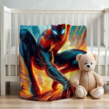 Manta de 1 piezas estilo dibujos animados retro, manta con estampado de S-pider-Man, manta con estampado de personajes de dibujos animados, manta universal para siestas para todas las estaciones, manta decorativa para el hogar con personajes, regalo moderno y elegante, ideal para el hogar, dormitorio, cama, sofá, oficina, para la hora del almuerzo o picnic. - Multicolor - Ver 4
