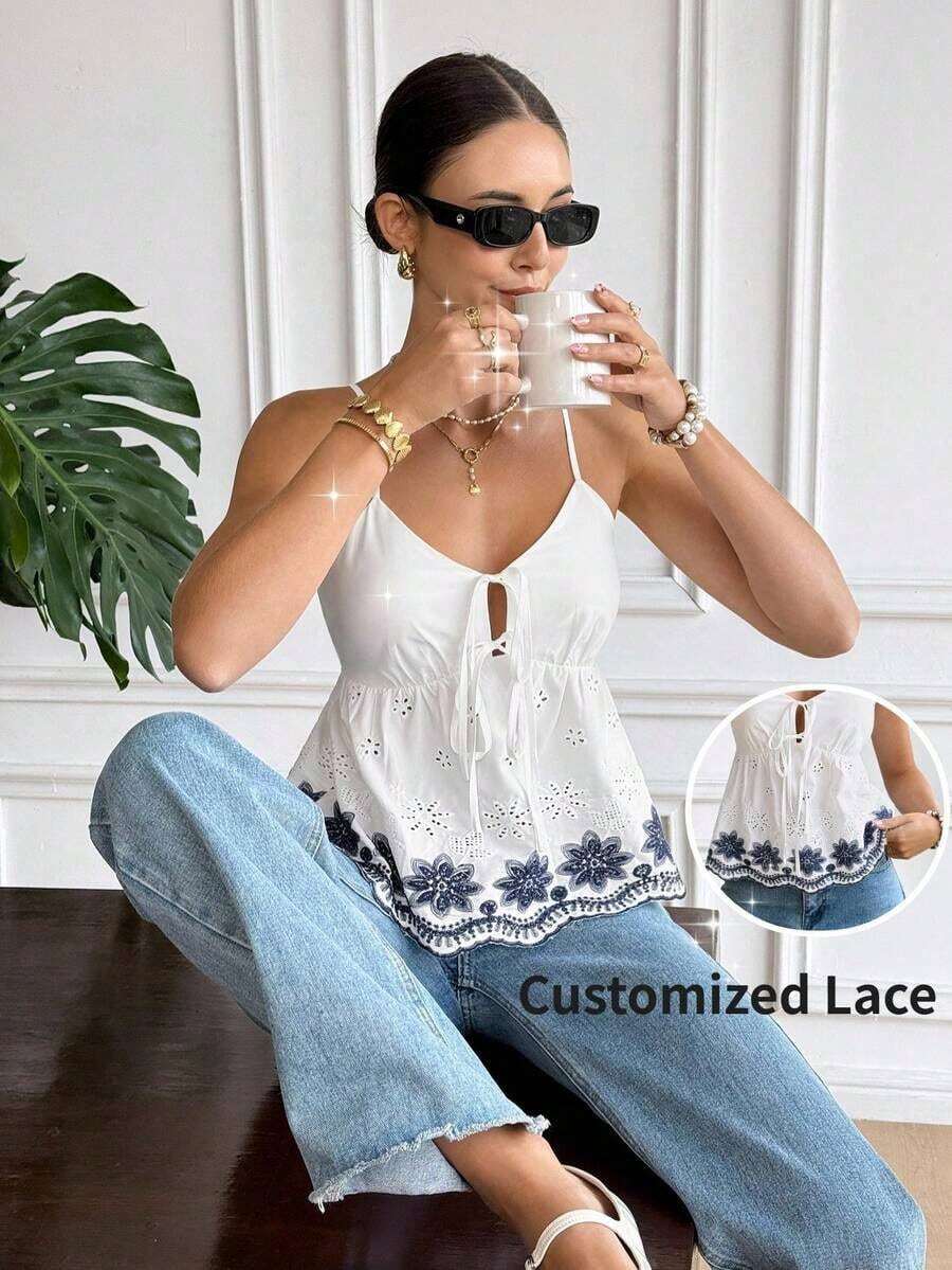 Camiseta casual de mujer con estampado floral de contraste, ideal para verano, primavera, Día de San Valentín, Carnaval, playa, vacaciones, casual, fiesta, boda, elegante - Multicolor - Ver 1