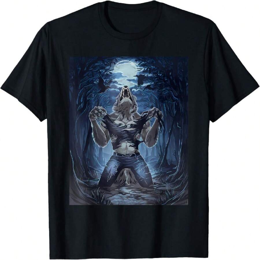 Werewolf Ripping Off Meme T-Shirt - Negro - Ver 1