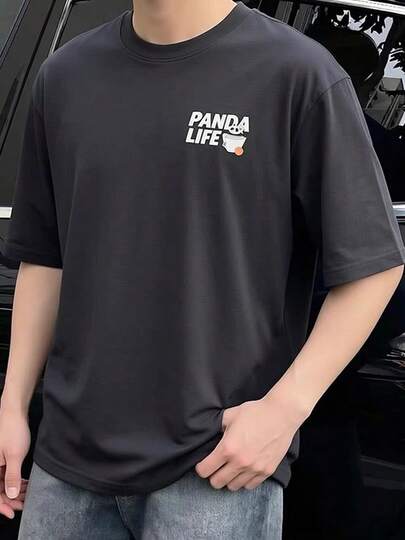  adidas M PANDA C HP 運動型格系列 圓領套頭舒適休閒短袖T卹 男款