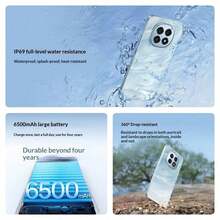 OPPO A5 5G，IP69 级防水，360° 防摔，6500mAh 长续航电池，信号穿透力强，运行流畅，蓝/粉/黑配色，8+128GB/8+256GB 存储组合 - 多色的 - 查看 3
