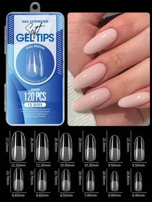 120Pcs Medium Almond Boxed Acrylic Nail Tips, 12 Sizes Half Frosted Inside False Nails, DIY Nail Art Press On Nails Supplies - View 18