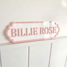 1pc Personalized Baby Room Nameplate, Customized Children's Room Decor. This Personalized Nameplate Is An Ideal Choice For Baby Showers, Newborn Gifts, Children's Room Decoration Or Customized Baby Room Wall Decor. It Is Worth Keeping For Years And Can Add A Dreamy Personalized Touch To Your Baby's Room Or Children's Room. - Multicolor - View 21