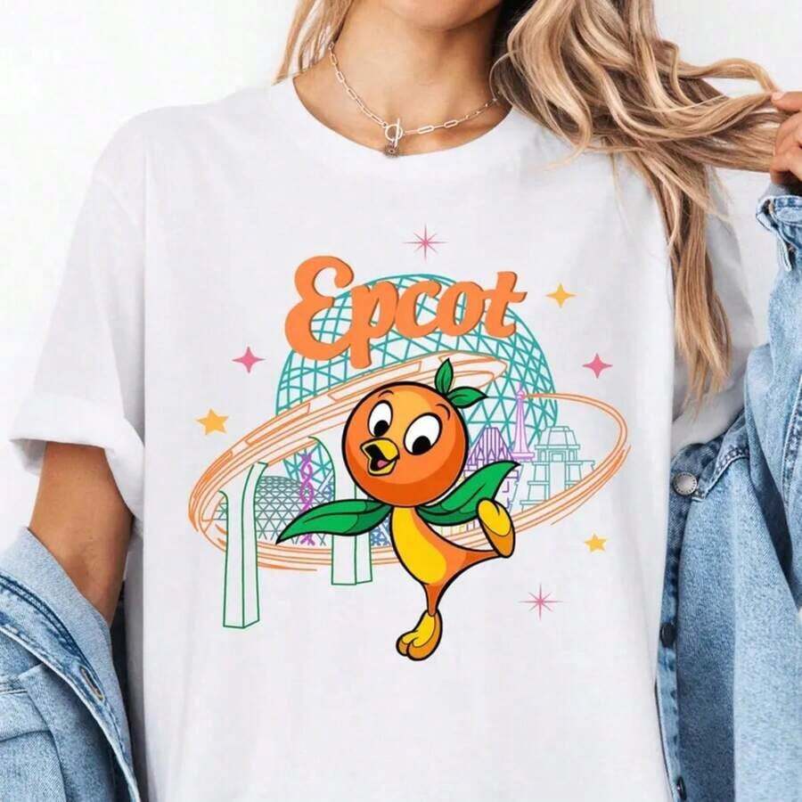 Nueva Llegada 2026: Camiseta Land Epcot Orange Bird, Camiseta Sunshine Bird, Camiseta a juego para viajes a Land Epcot, Camiseta de regalo para vacaciones familiares en Land. Tela suave, tra - Blanco - Ver 1