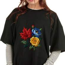 1pc Rose Floral Embroidery-Look Heat Transfer Sticker, DTF Thermal Transfer Sticker For Clothing, T-Shirt, T-Shirt, DIY Heat Press Decal, Floral Pattern Sticker For Apparel, Jeans, Backpack Decoration - B06 - View 9