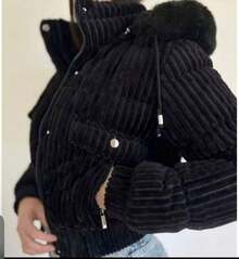PUFF JACKET - WARM AND LINED WINTER JACKET - COAT - WOMEN'S COLD WEATHER BLOUSE FOR PARTIES - Black - View 2