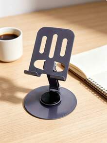 1pc Waterproof Desk Phone Stand, 360° Rotation, 2-Level Height Adjustable, Foldable & Portable, Compatible With Various Phones, Waterproof & Durable Anti-Slip, Suitable For Office, Bedside, Video Calls, Streaming, Random Color - A - View 16